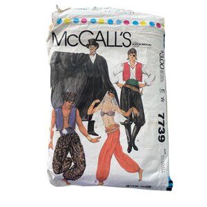 80s McCalls 7739 Sewing Pattern Size XS Misses & Mens Costumes 1981 Vintage CUT